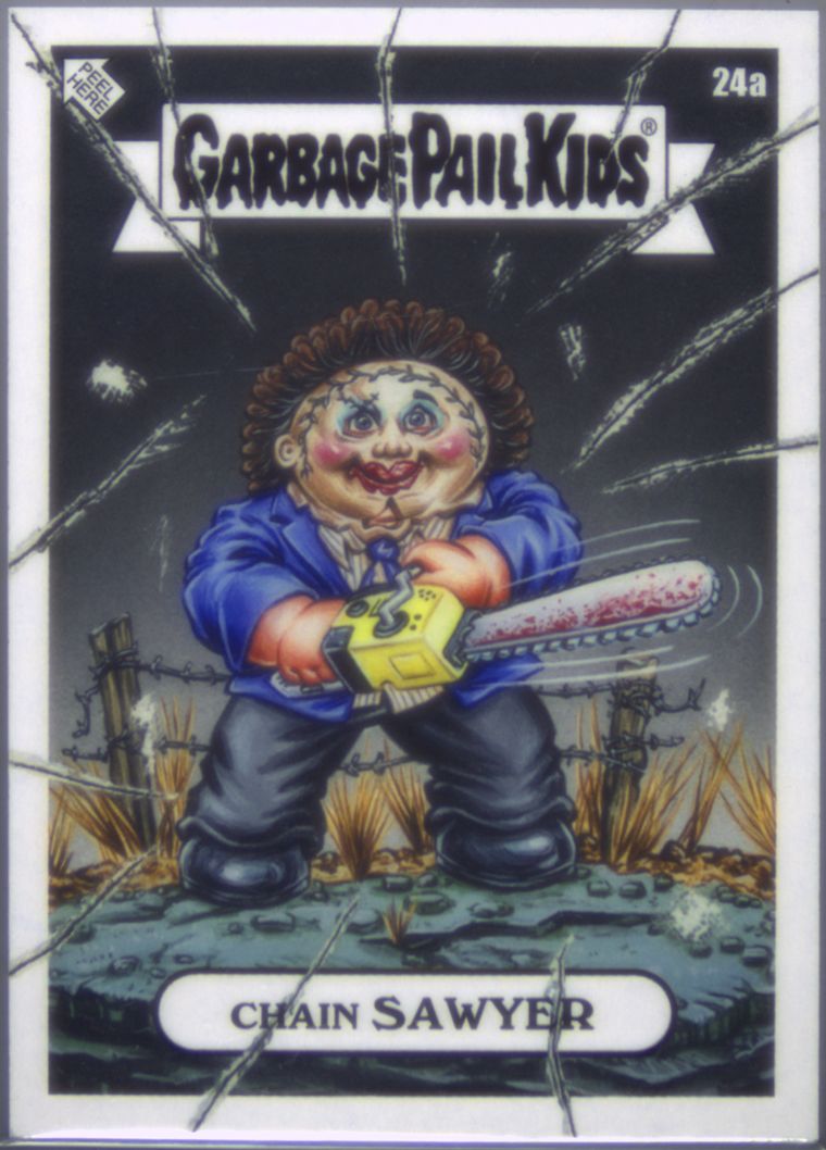 2023 Topps Garbage Pail Kids Oh The Horrible #24a Chain Sawyer front