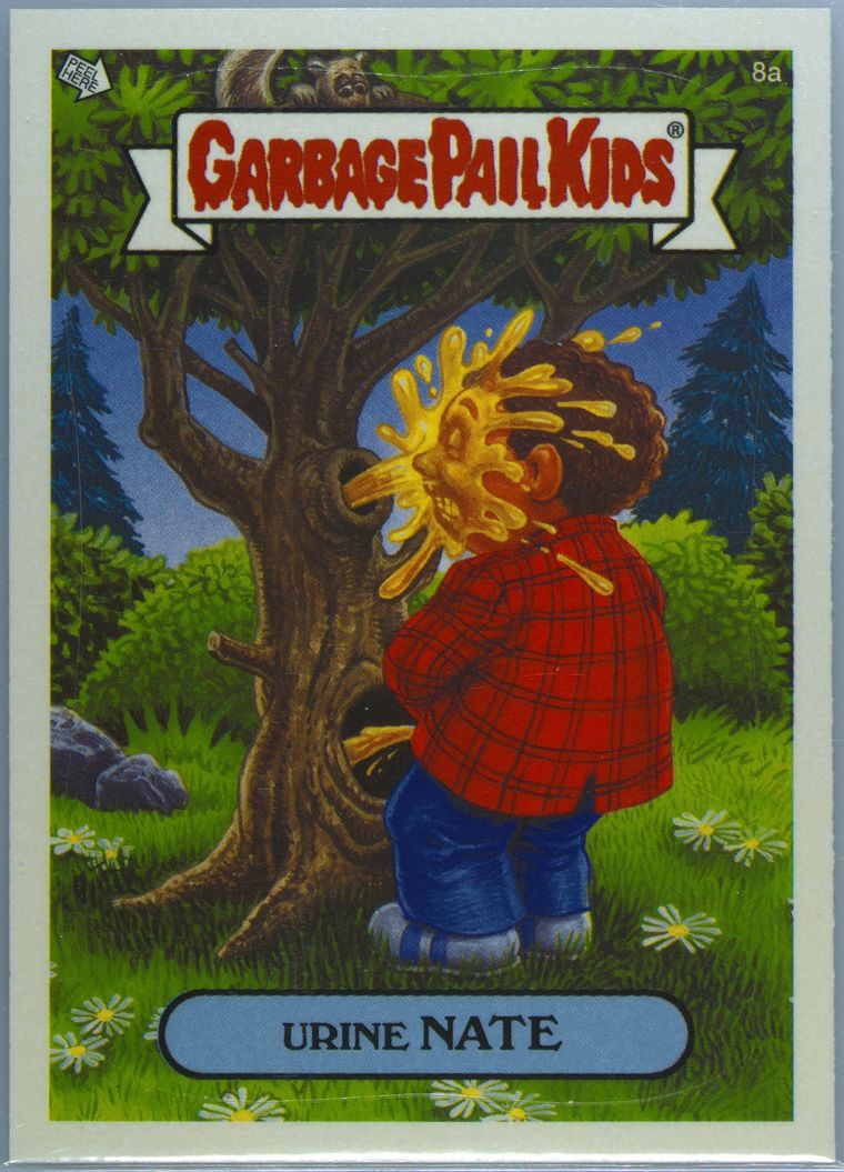 2004 Topps Garbage Pail Kids Stickers Series 3 #8a Urine Nate front