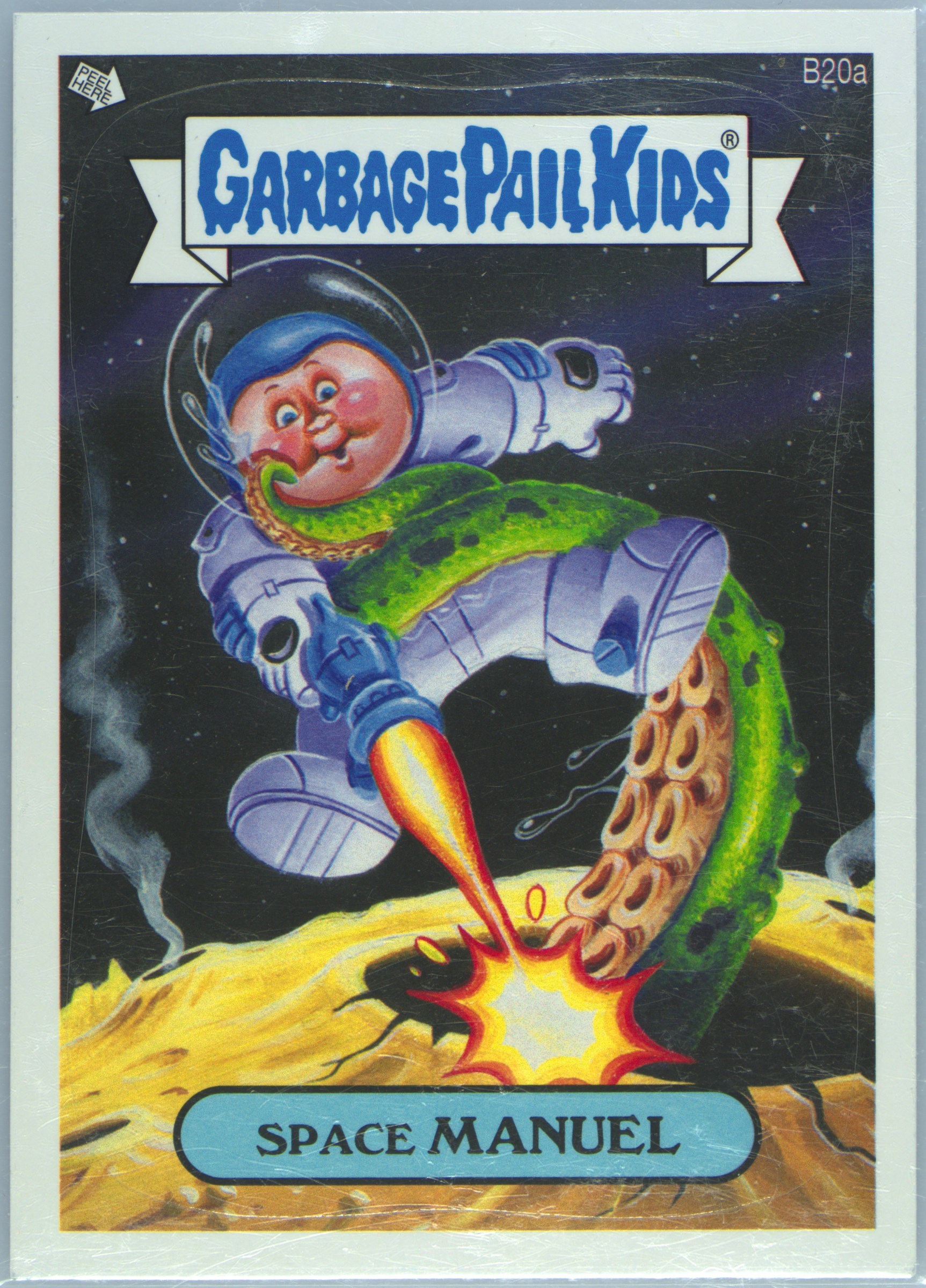 2013 Topps Garbage Pail Kids Series 3 Bonus Sticker #b20a Space Manuel front