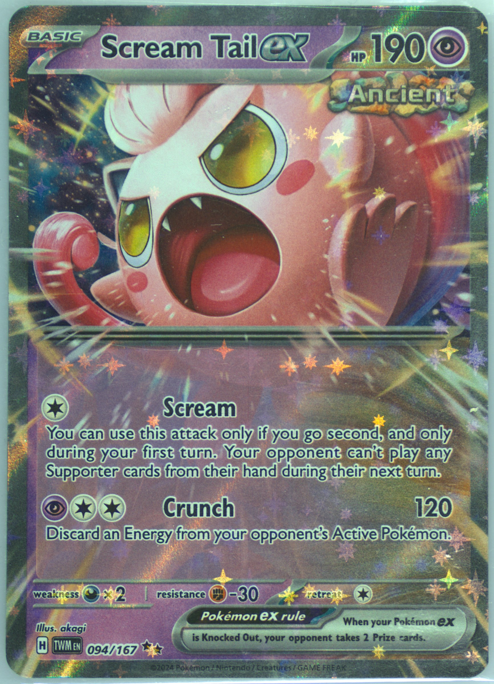 scream tail ex pokemon card Spec Details