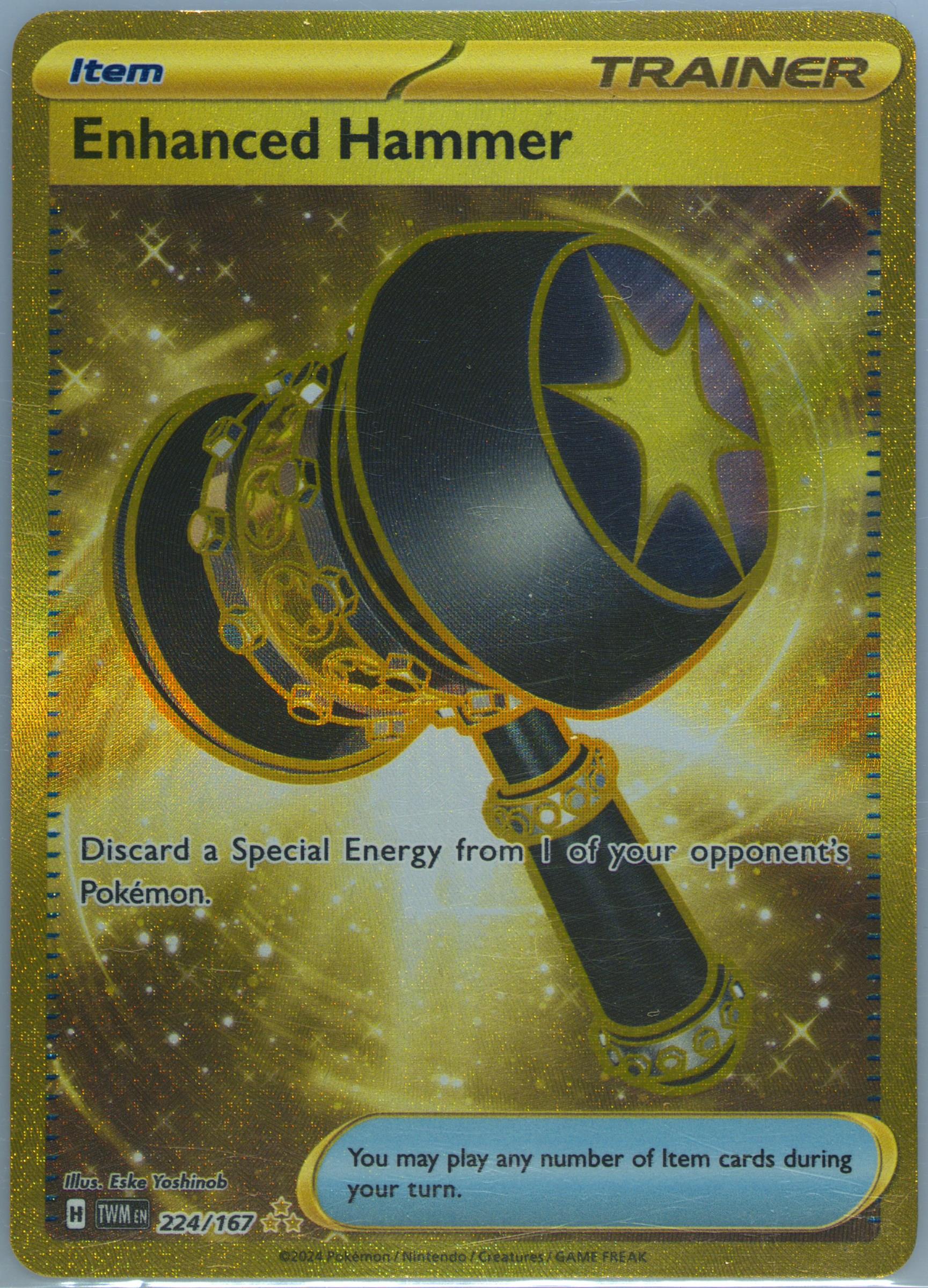 golden hammer pokemon card Amazon.com: Pokemon – Enhanced Hammer 224/167 – Twilight Masquerade – Hyper  Rare Gold – Foil Card : Toys & Games main image 1