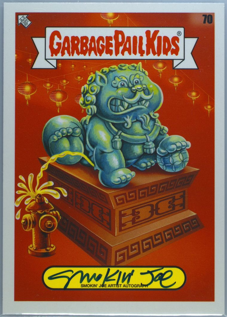 2023 Topps Garbage Pail Kids Go On Vacation Artist Autograph #70 Smokin' Joe front