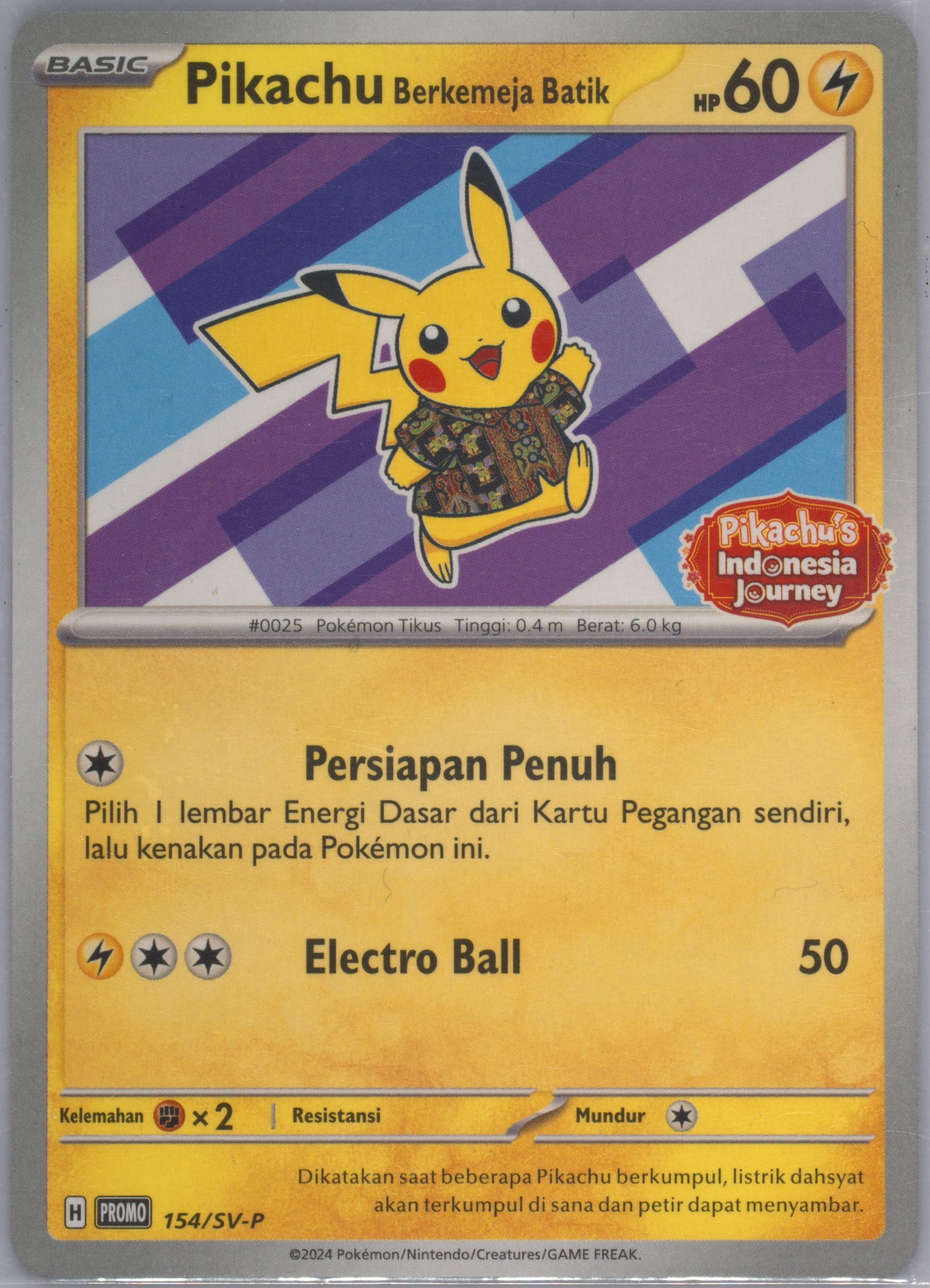 2024 Pokémon Pikachu/Batik Shirt #154 Spec Details