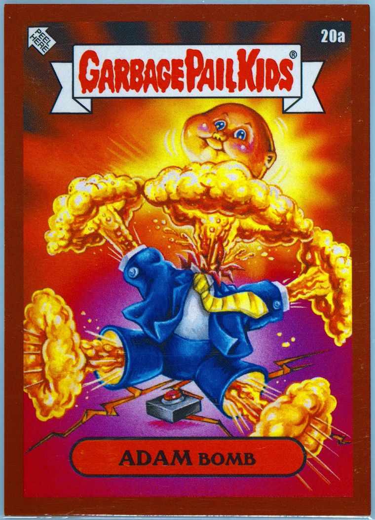 2020 Topps Garbage Pail Kids Bizarre Holidays Opposite Day-Deep Red #20a Adam Bomb front
