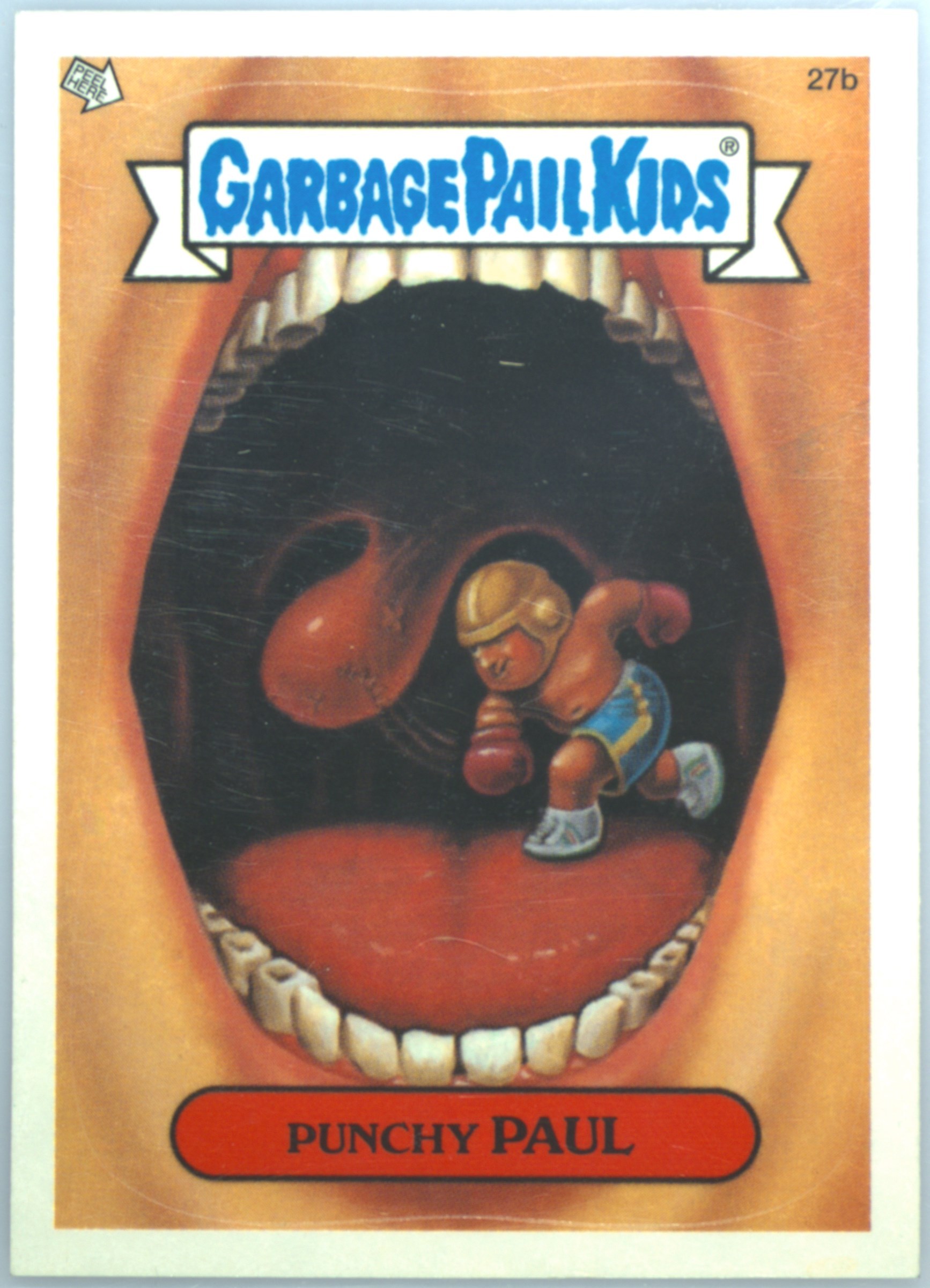 2003 Topps Garbage Pail Kids Stickers With One Blue Bar #27b Punchy Paul front