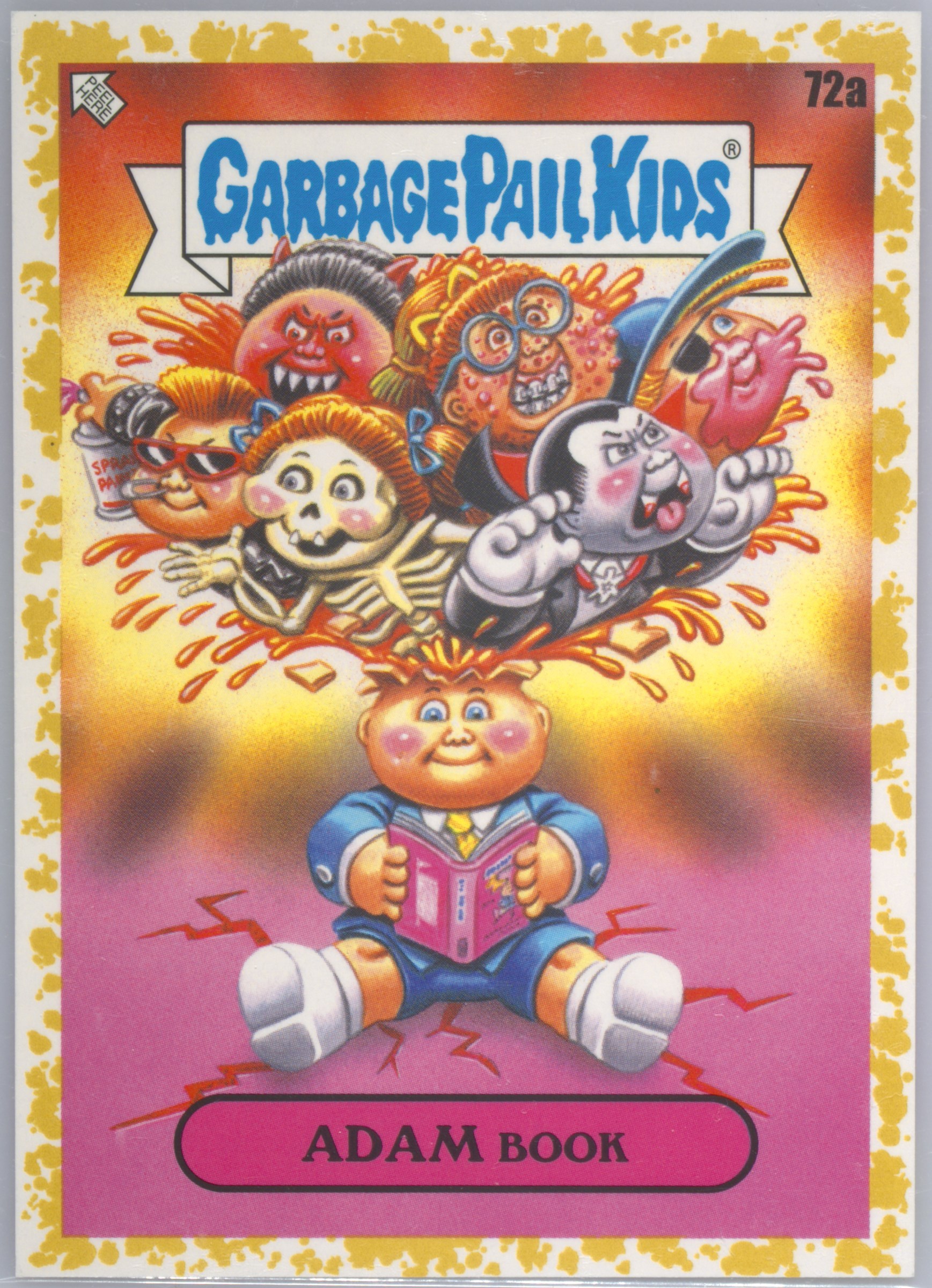 2022 Topps Garbage Pail Kids Book Worms Fool's Gold #72a Adam Book front
