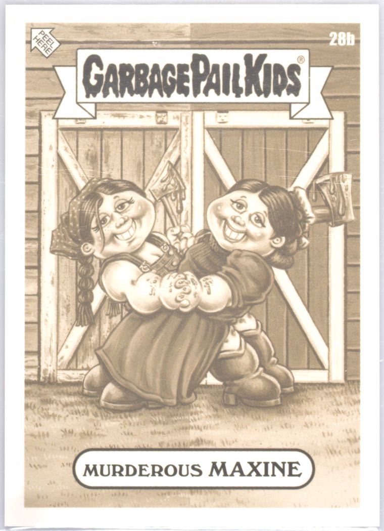 2023 Topps Garbage Pail Kids Oh The Horrible Sepia #28b Murderous Maxine front