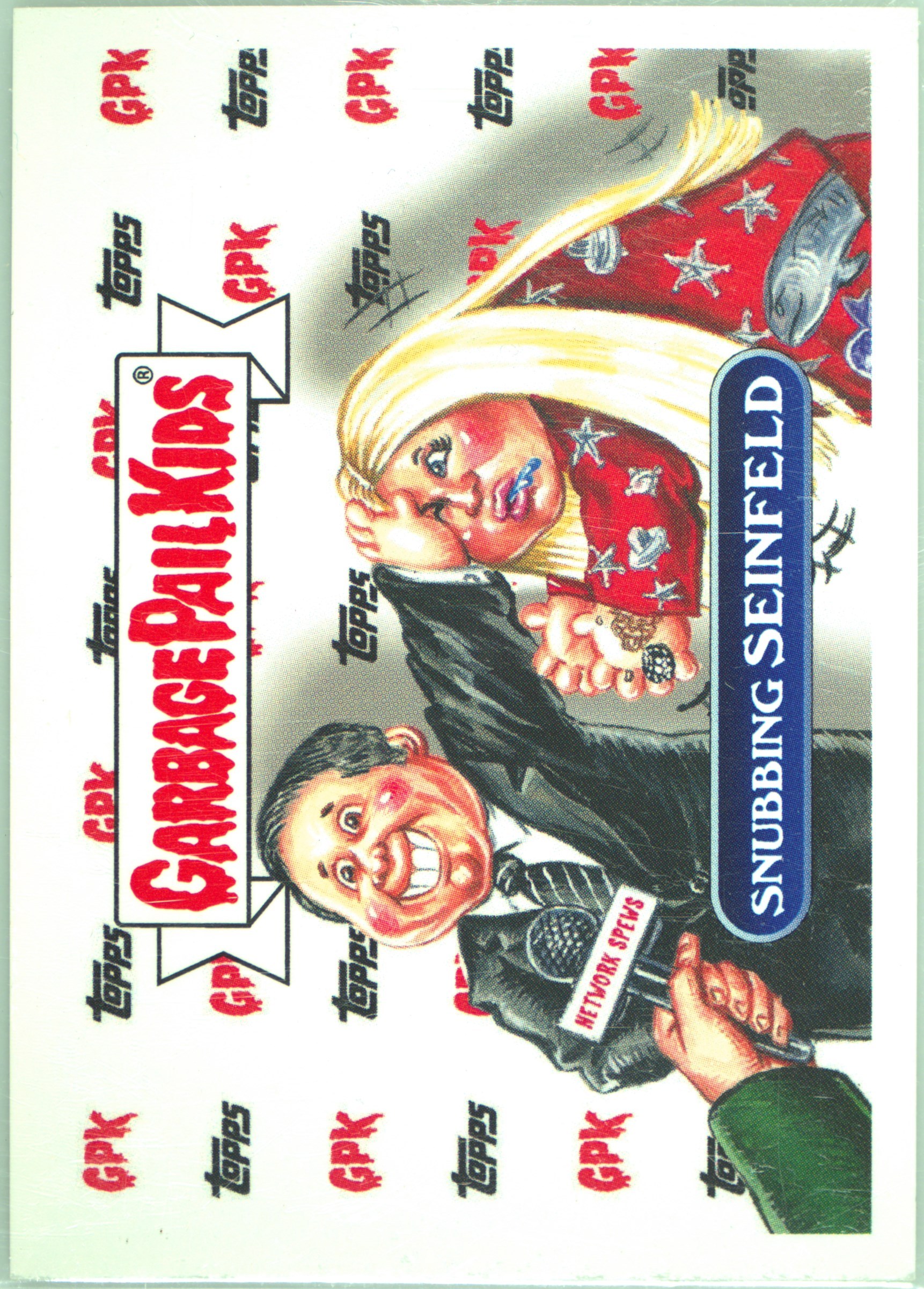 2017 Topps Garbage Pail Kids Network Spews #80 Snubbing Seinfeld front