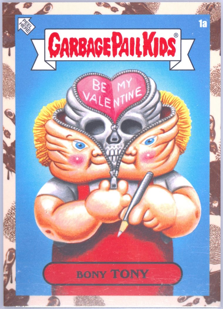 2024 Topps Garbage Pail Kids Valentine'S Day: Putrid Poetry Chocolate Fingerprint #1a Bony Tony front