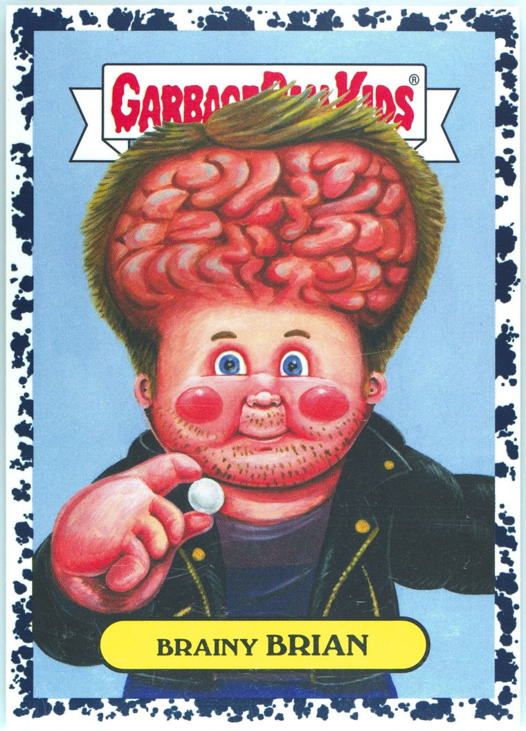 2016 Topps Garbage Pail Kids Trashy Tv Sci-Fi Tv Series Sticker Bruised #5b Brainy Brian front