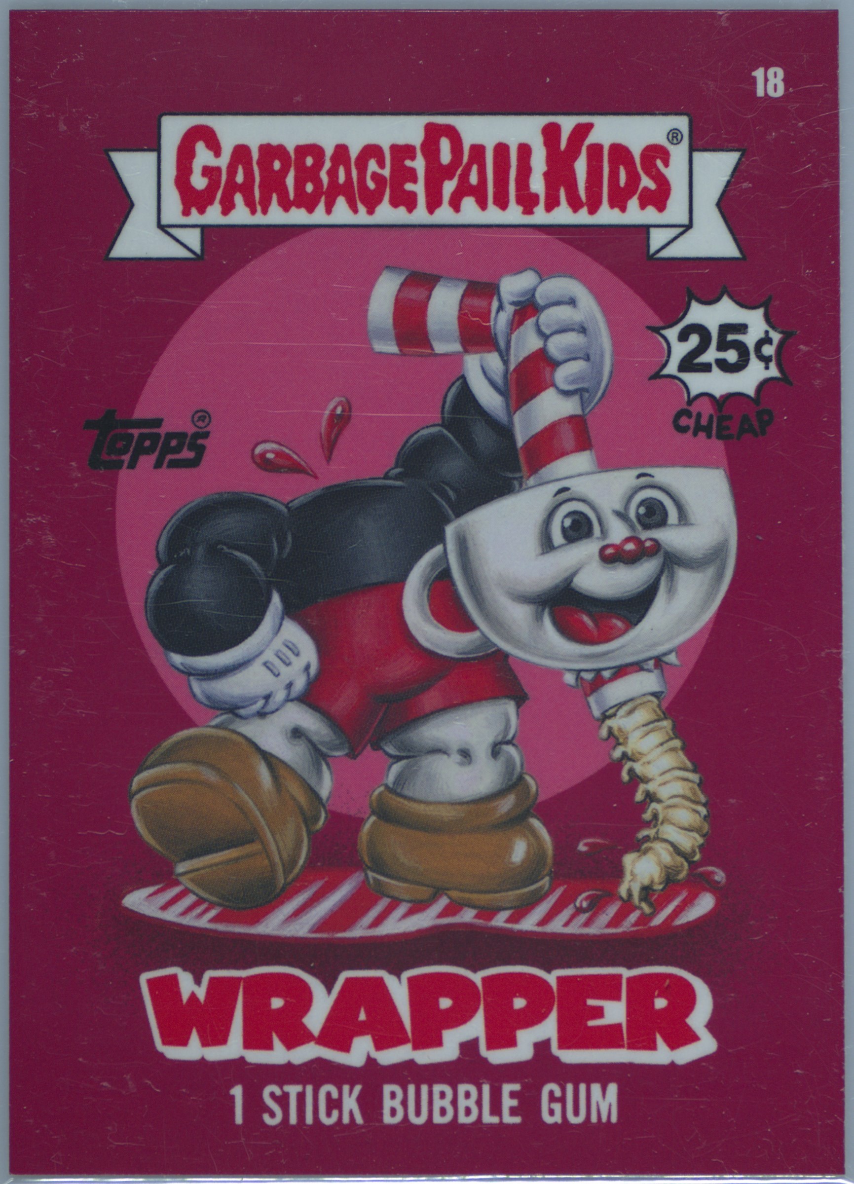 Wrapper #18 PSA 7 Garbage Pail Kids card front