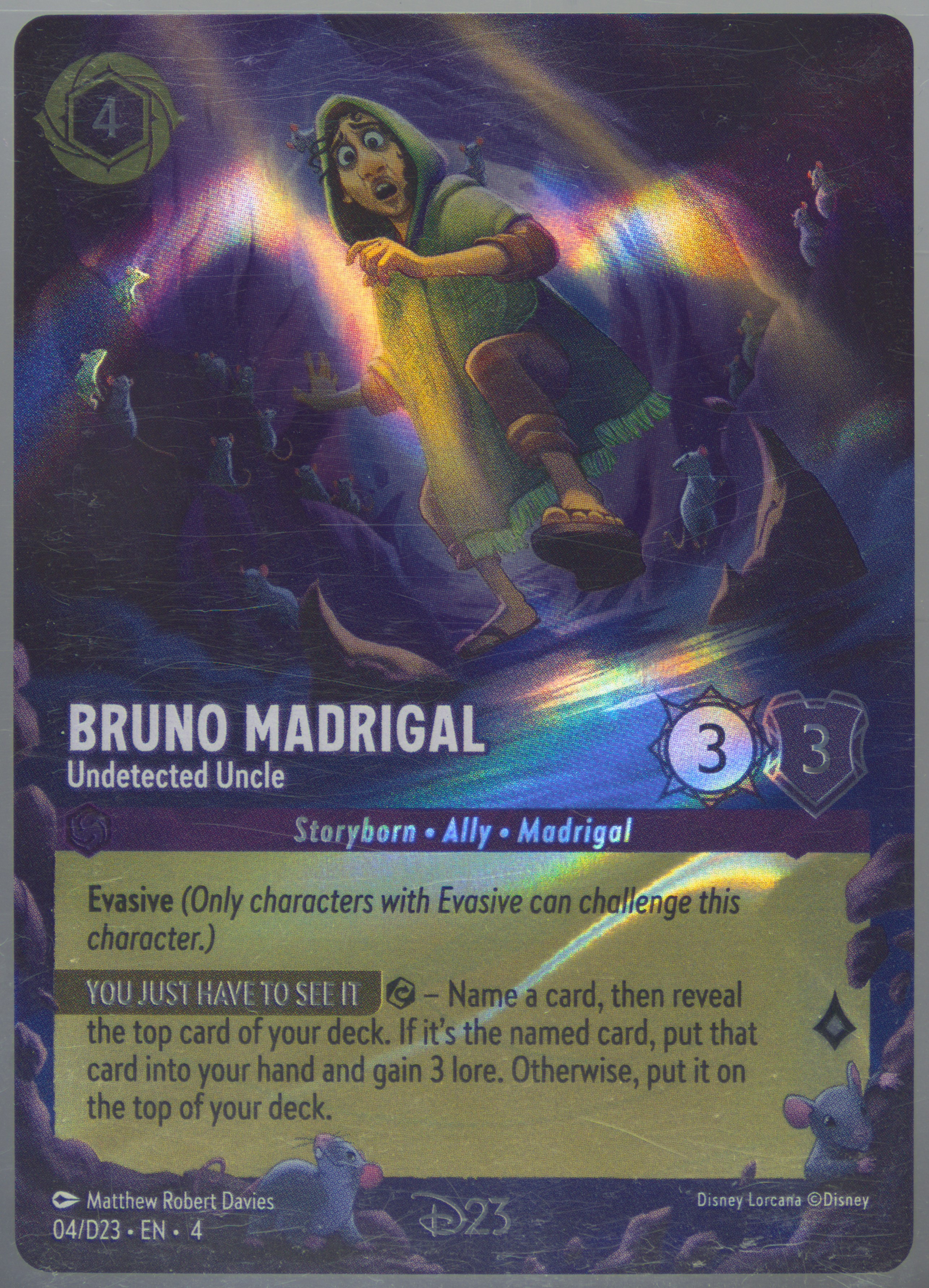 bruno lorcana card Bruno Madrigal - Undetected Uncle - D23 Expo 2024 Collector's Set main image 1