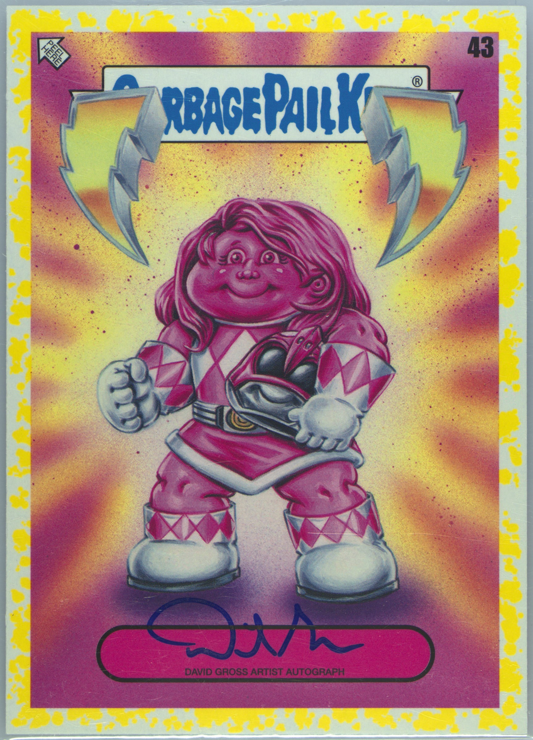2023 Topps Garbage Pail Kids Intergoolactic Mayhem Artist Autographs Fool's Gold #43 David Gross front