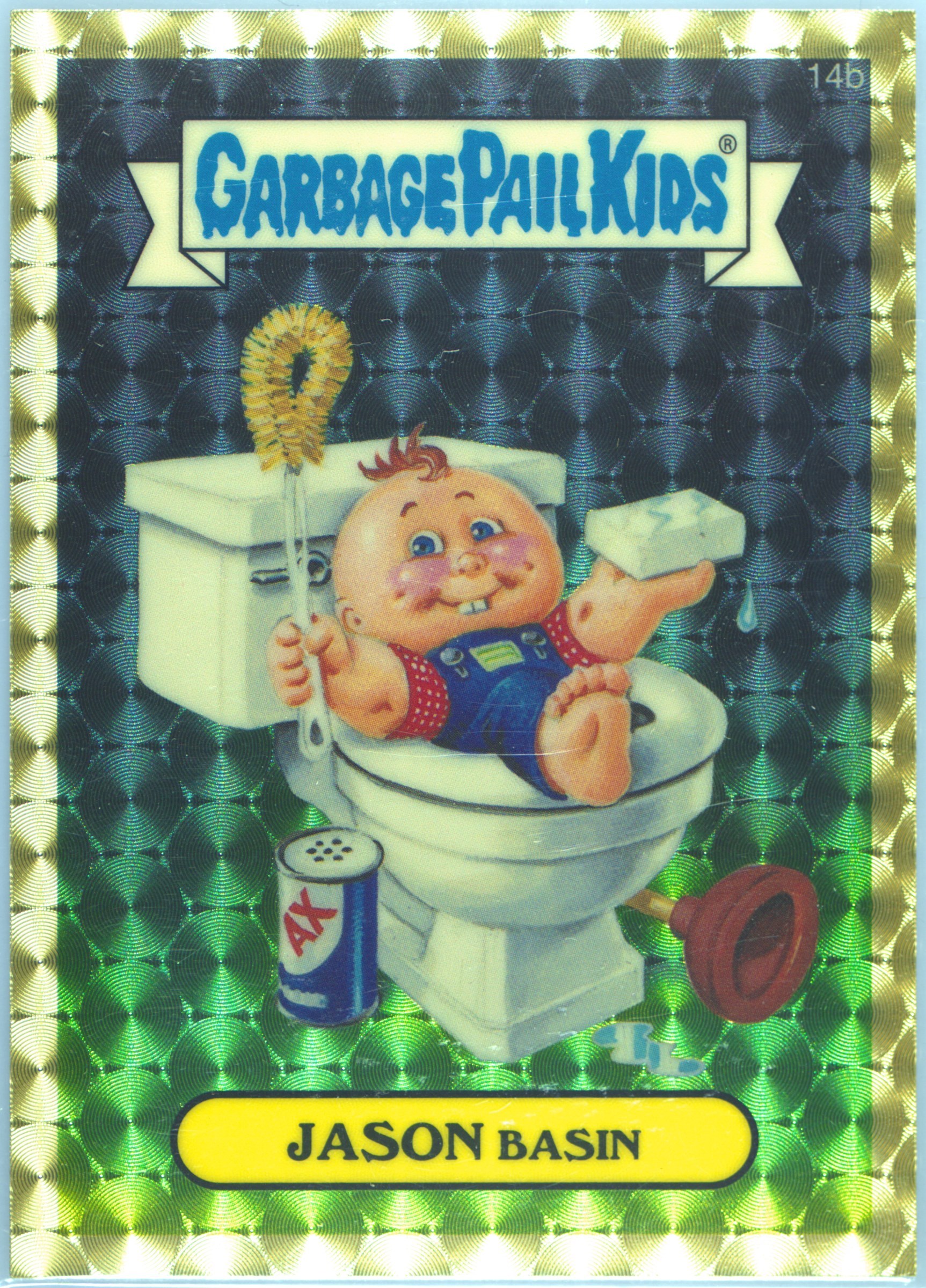 2013 Topps Garbage Pail Kids Chrome Series 1 Superfractor 1/1 #14b Jason Basin front