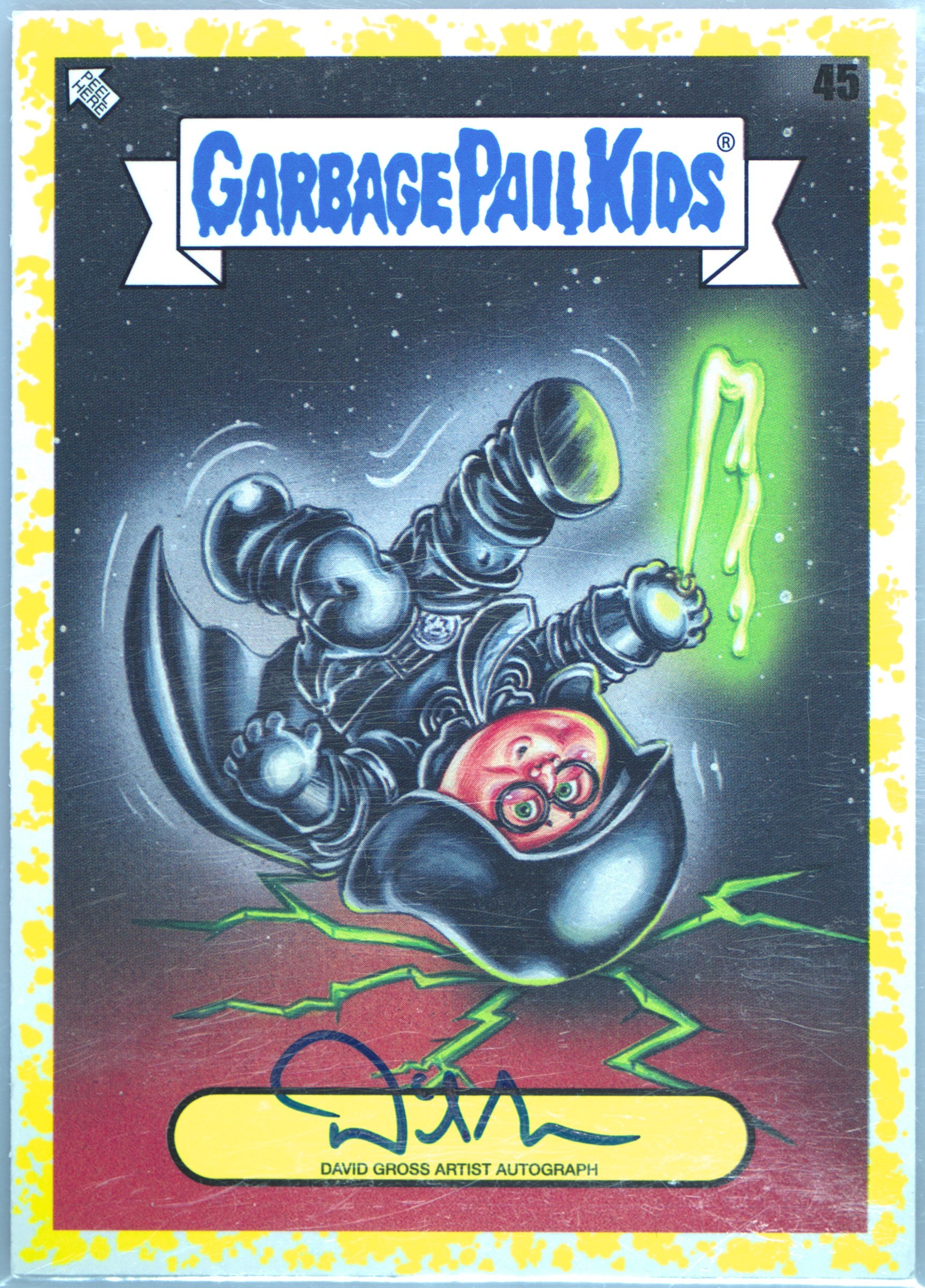 2023 Topps Garbage Pail Kids Intergoolactic Mayhem Artist Autographs Fool'S Gold #45 David Gross front
