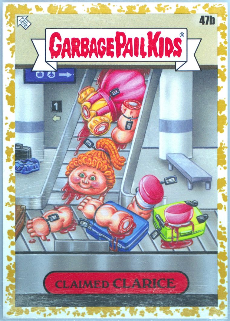 2023 Topps Garbage Pail Kids Go On Vacation Fool's Gold #47b Claimed Clarice front