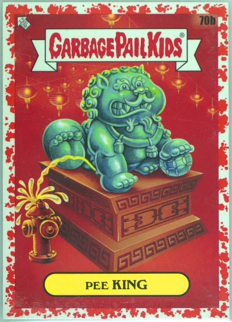 2023 Topps Garbage Pail Kids Go On Vacation Blood Red #70b Pee King front