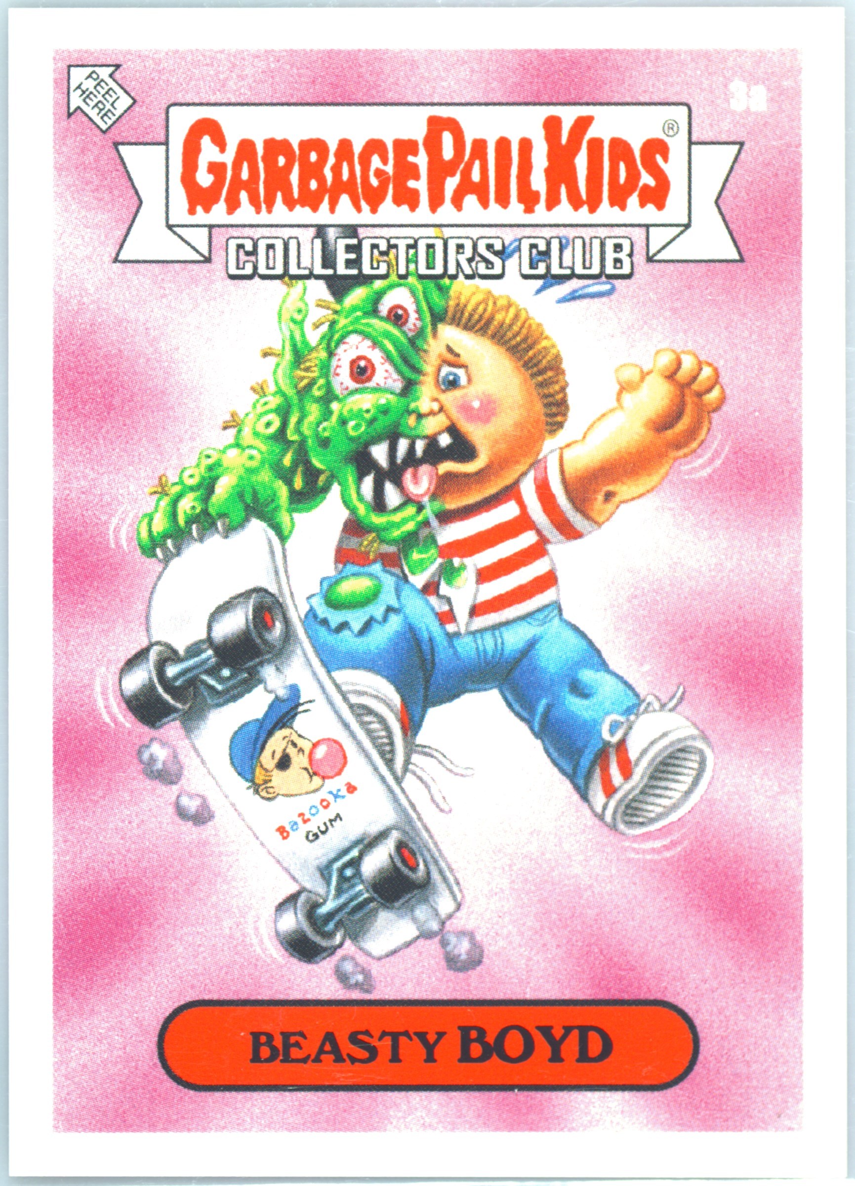 2021 Topps Garbage Pail Kids Collectors Club Skate Or Die #3a Beasty Boyd front