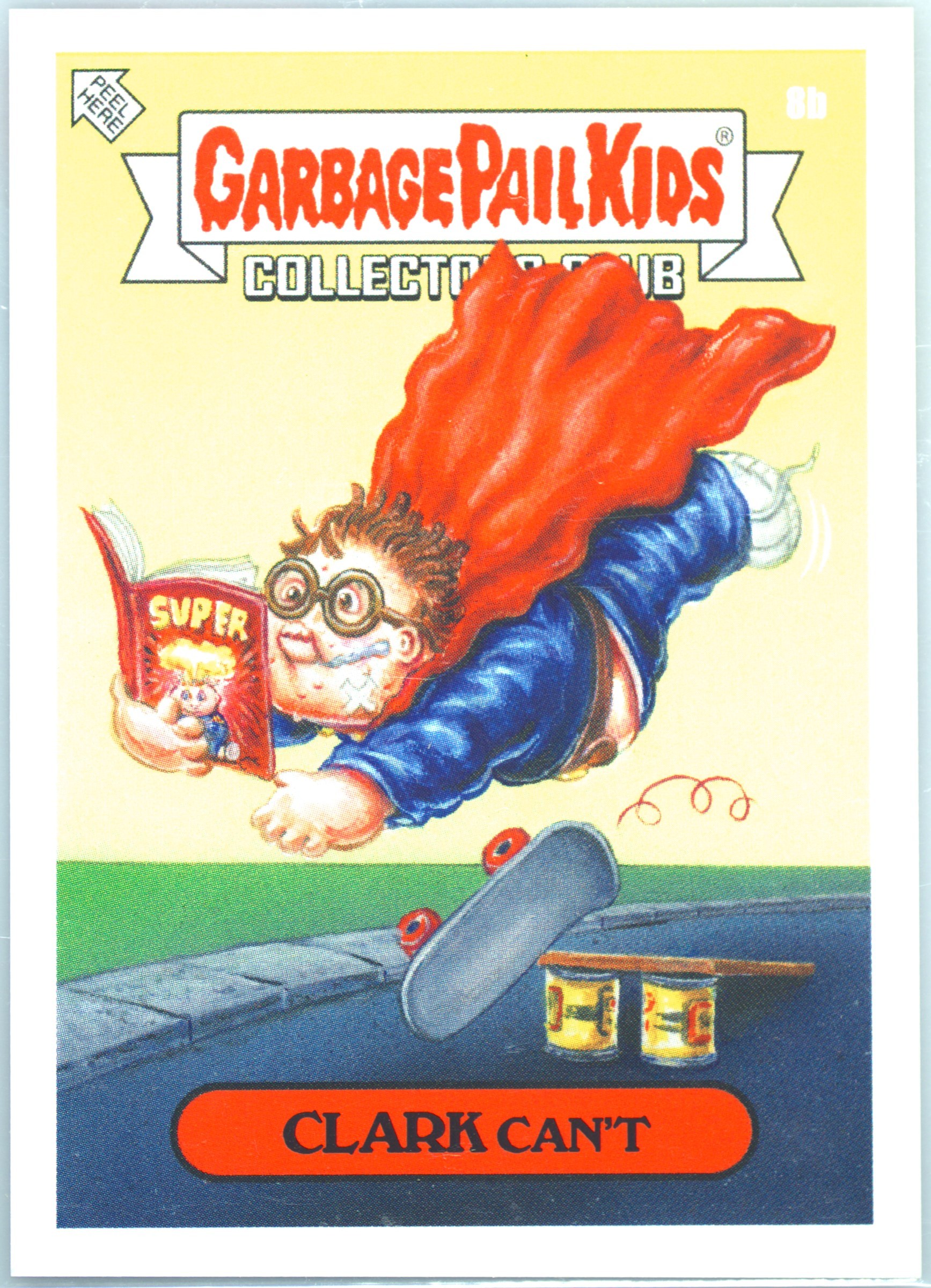 2021 Topps Garbage Pail Kids Collectors Club Skate Or Die #8b Clark Can'T front