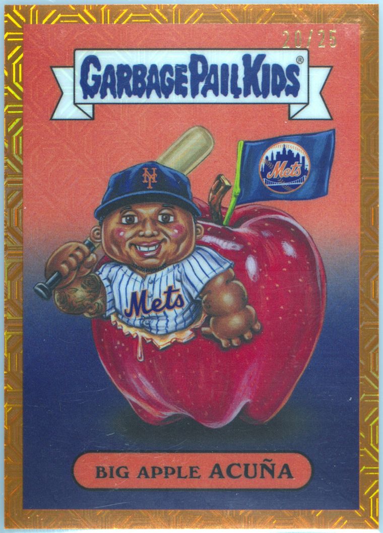 2024 Topps Bowman Chrome Mega Box Bowman GPK Orange Refractor #10 BIG APPLE ACUNA front