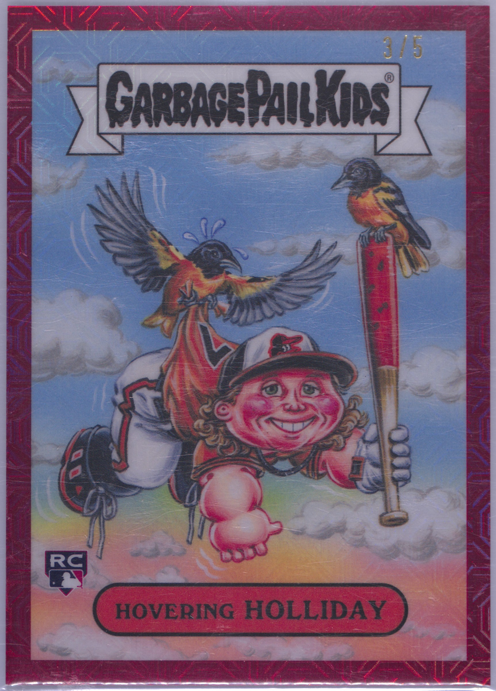 2024 Topps Bowman Chrome Mega Box Bowman GPK Red Refractor #3 Jackson Holliday Hovering Holliday front