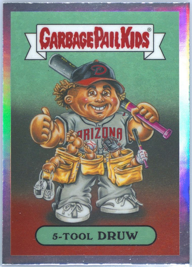 2024 Topps Bowman Chrome Bowman Garbage Pail Kids #BGP2 Druw Jones 5-Tool Druw front