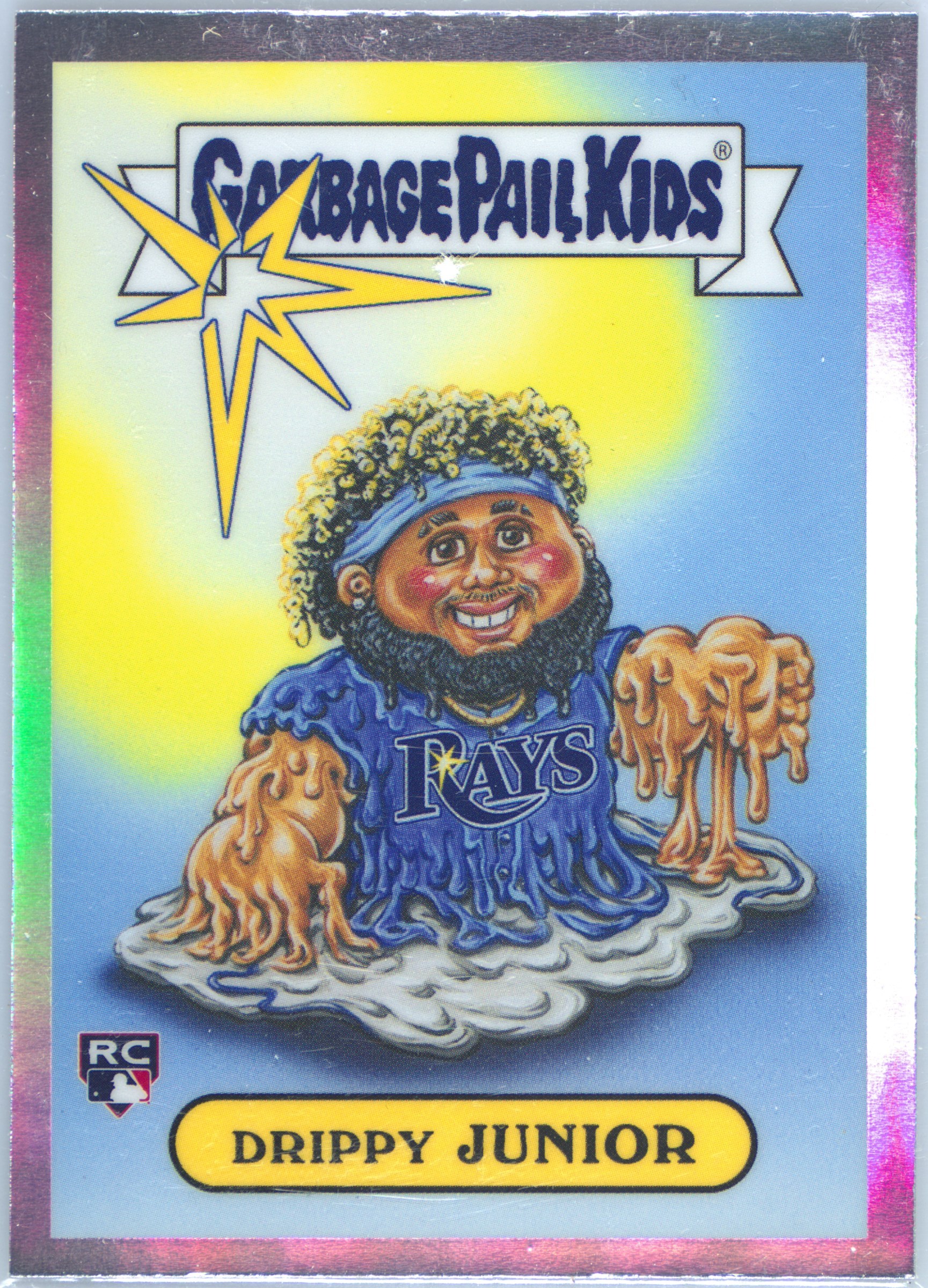 2024 Topps Bowman Chrome Bowman Garbage Pail Kids #bgp16 Junior Caminero Drippy Junior front