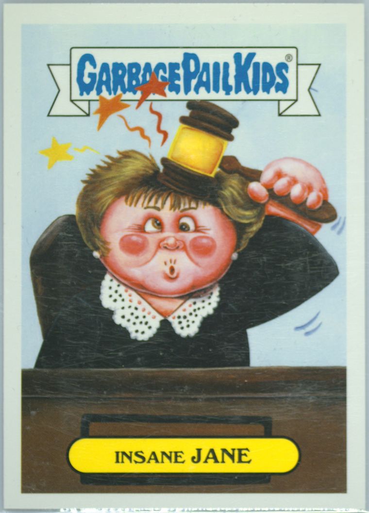 2016 Topps Garbage Pail Kids Trashy Tv Reality Tv Series Sticker #10b Insane Jane front