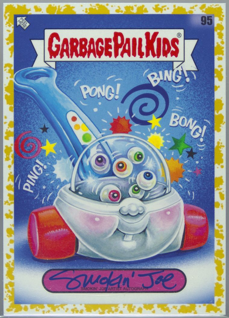 2024 Topps Garbage Pail Kids: Kids At Play Artist Autograph-Fool'S Gold #95 Smokin' Joe front