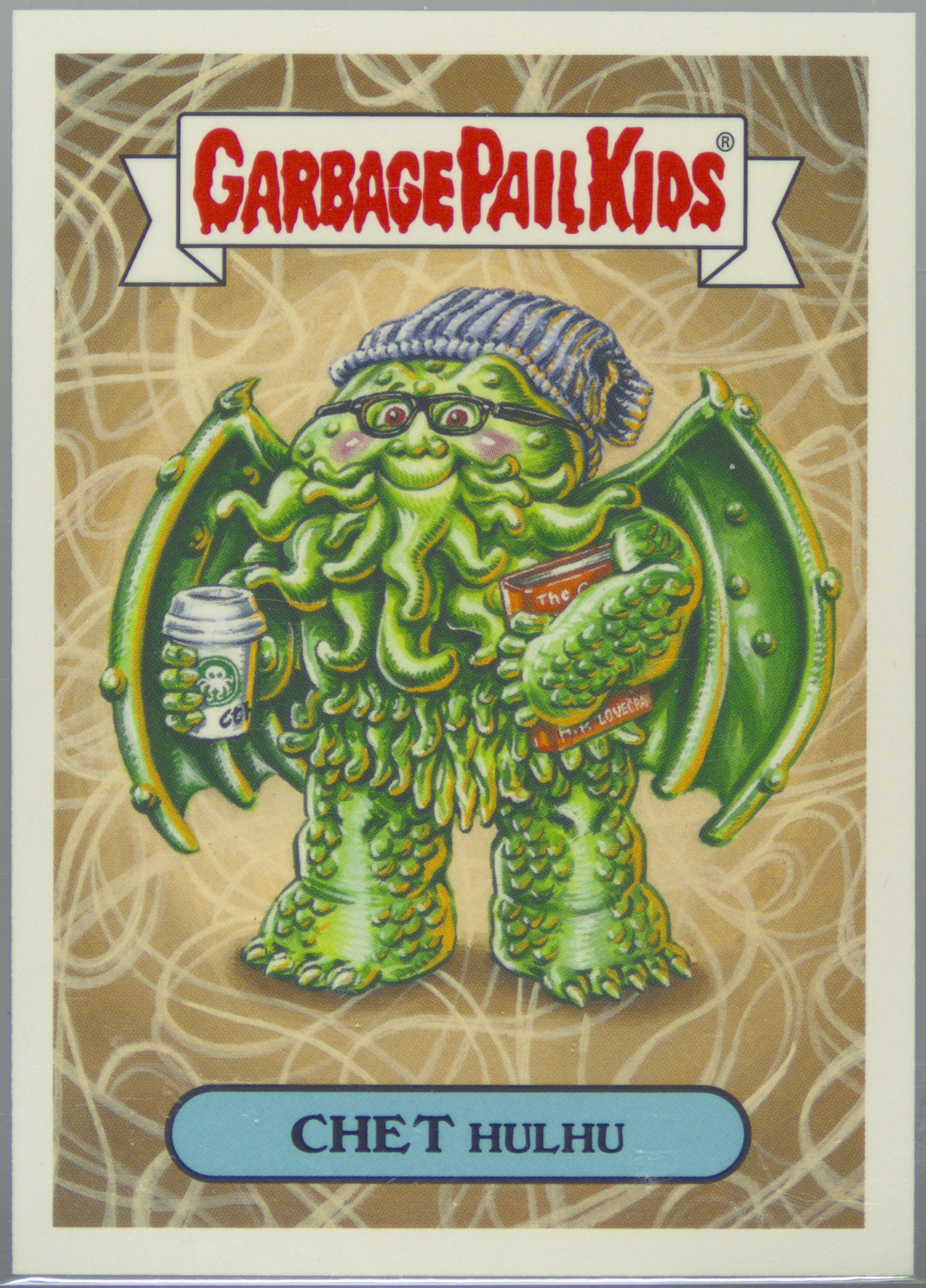 2018 Topps Garbage Pail Kids Series 2 Retro Horror Stickers #6a Chet Hulhu front