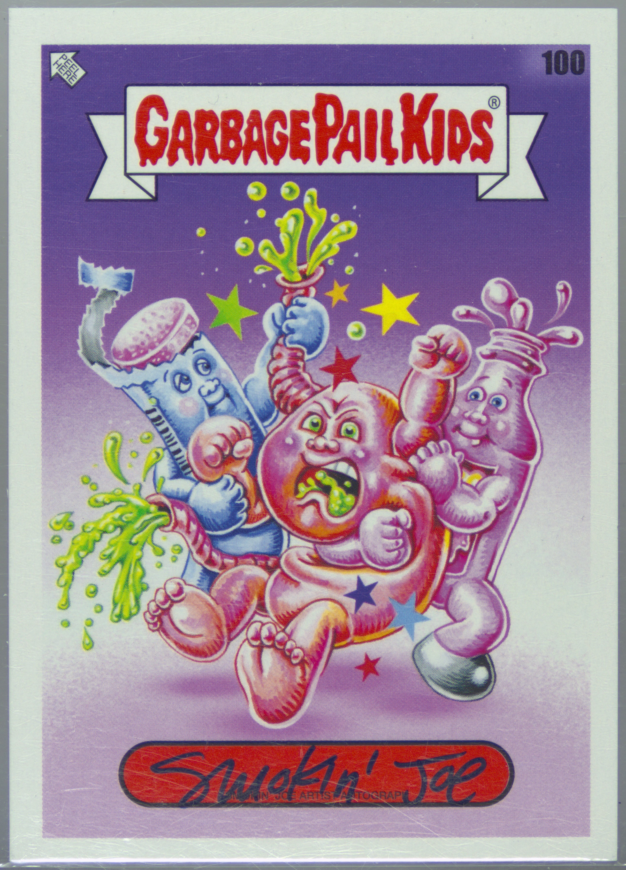 2021 Topps Garbage Pail Kids Food Fight Artist Autographs #100 Smokin' Joe front