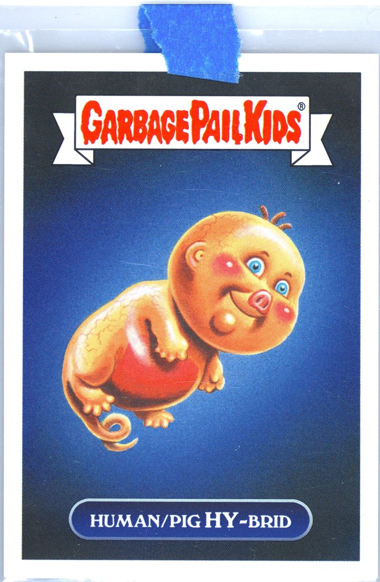 2017 Topps Garbage Pail Kids Network Spews #7 Human/Pig Hy-Brid front