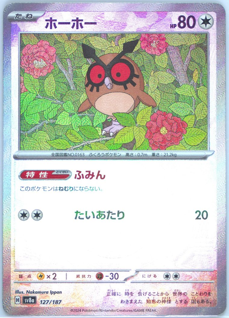 Hoothoot (Japanese SV8a: Terastal Fest ex)