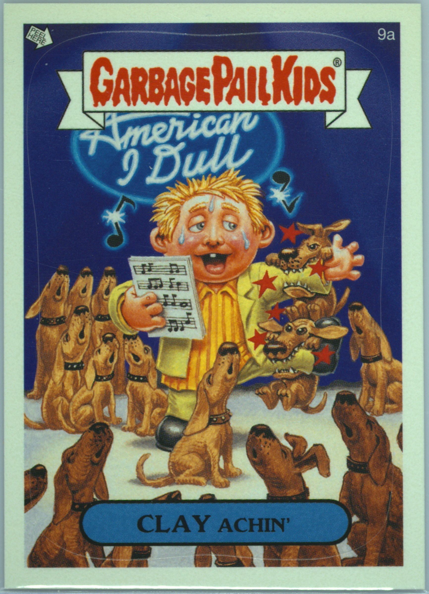 2005 Topps Garbage Pail Kids Stickers Series 4 #9a Clay Achin' front