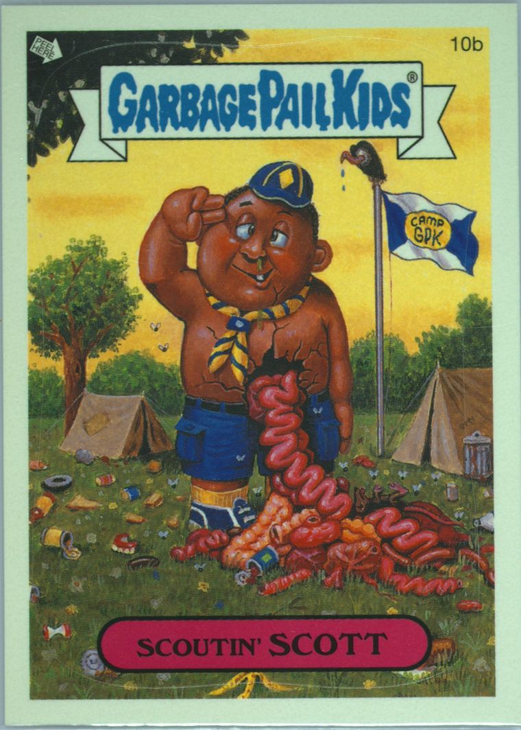 2005 Topps Garbage Pail Kids Stickers Series 4 #10b Scoutin' Scott front