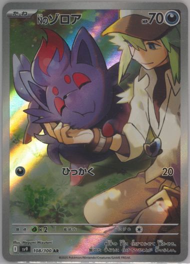PSA10 2連番　2025 ポケモン Nのゾロアar N/S Zorua PSA 10 Pokemon Card N's Zorua Zoroark ex AR AR set sv9
