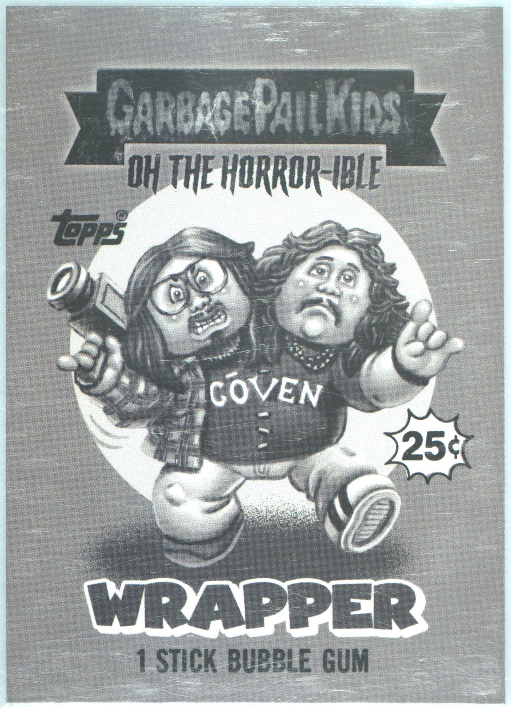 2024 Topps Garbage Pail Kids Oh The Horror-Ible Black & White #4 Wrapper front