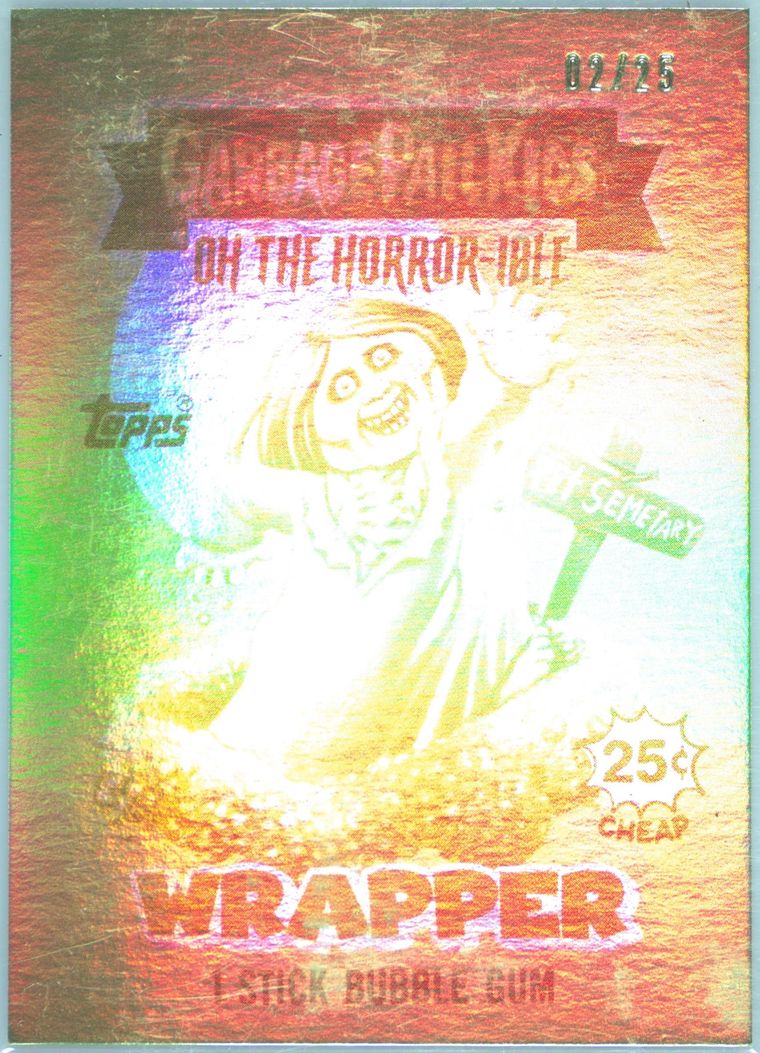 2024 Topps Garbage Pail Kids Oh The Horror-Ible Gold Foil #3 Wrapper front