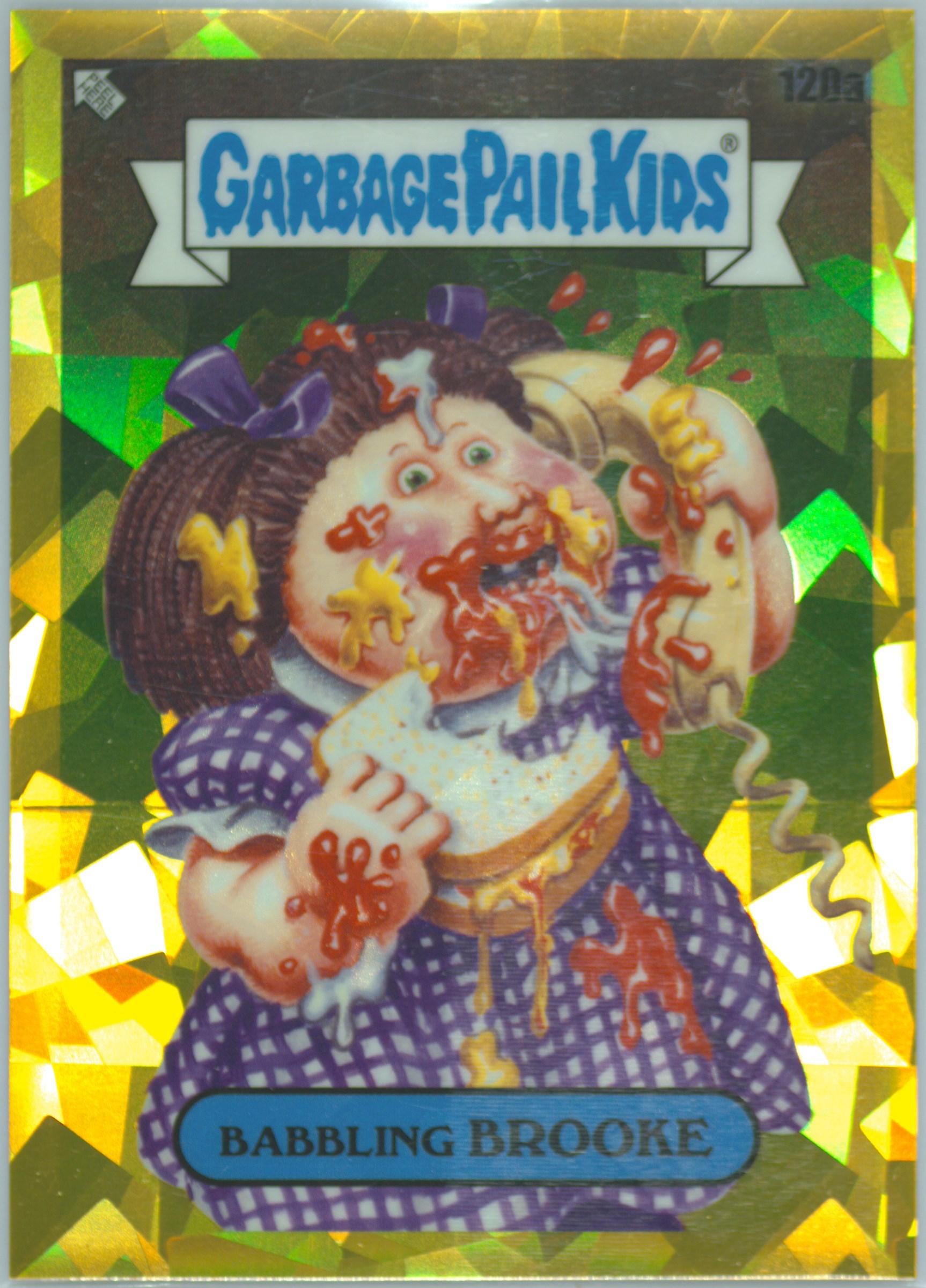 2021 Topps Garbage Pail Kids Sapphire Edition Gold #120a Babbling Brooke front