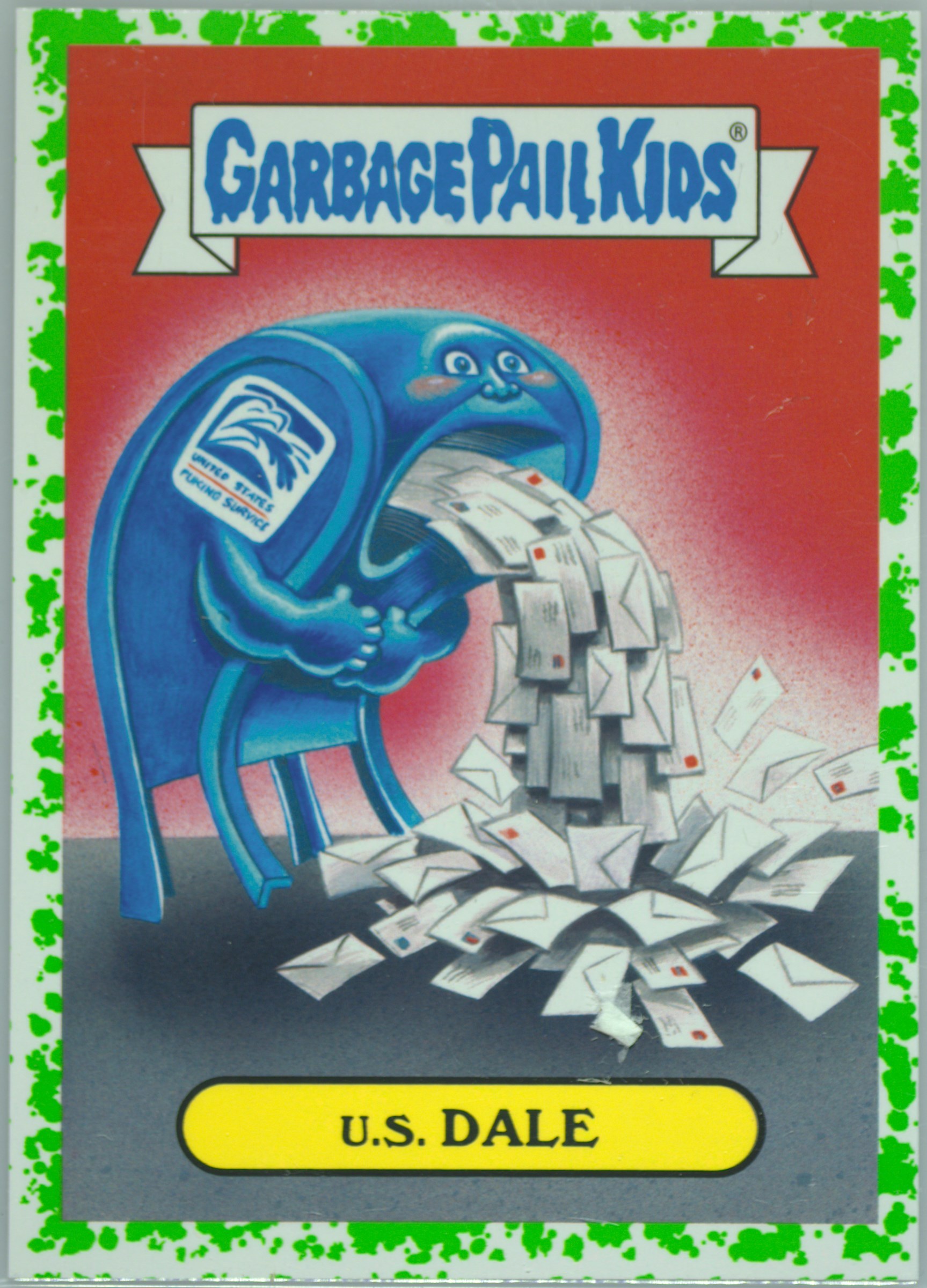 2016 Topps Garbage Pail Kids American As Apple Pie Puke #34a U.S. Dale front
