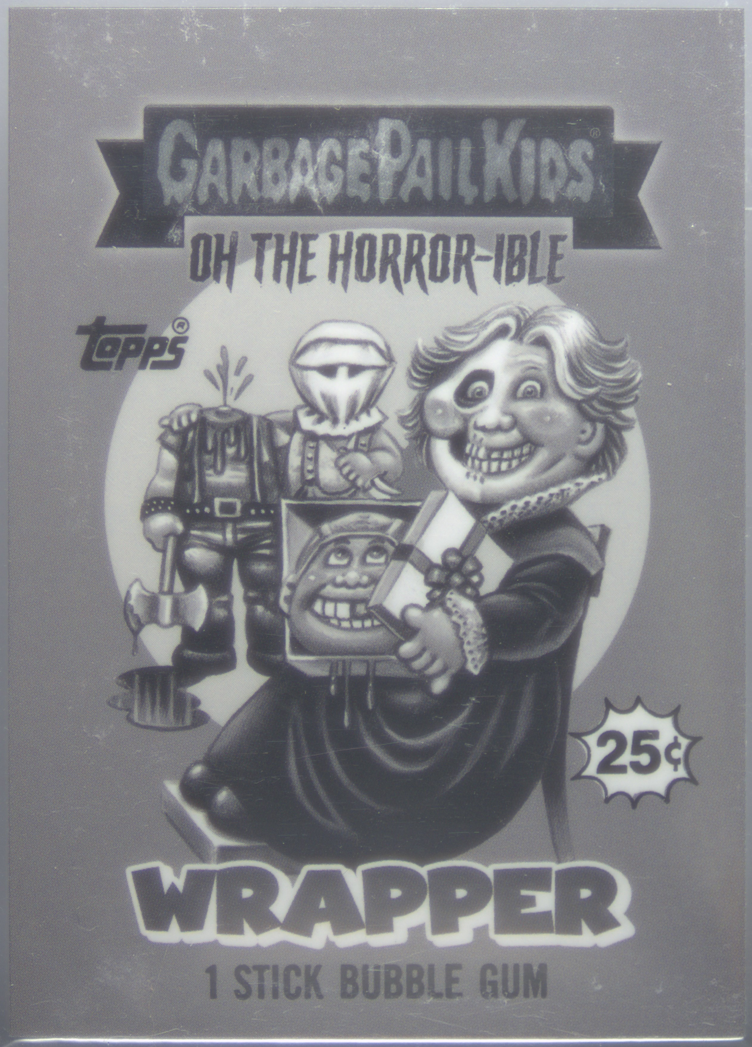 2024 Topps Garbage Pail Kids Oh The Horror-Ible Black & White #13 Wrapper front