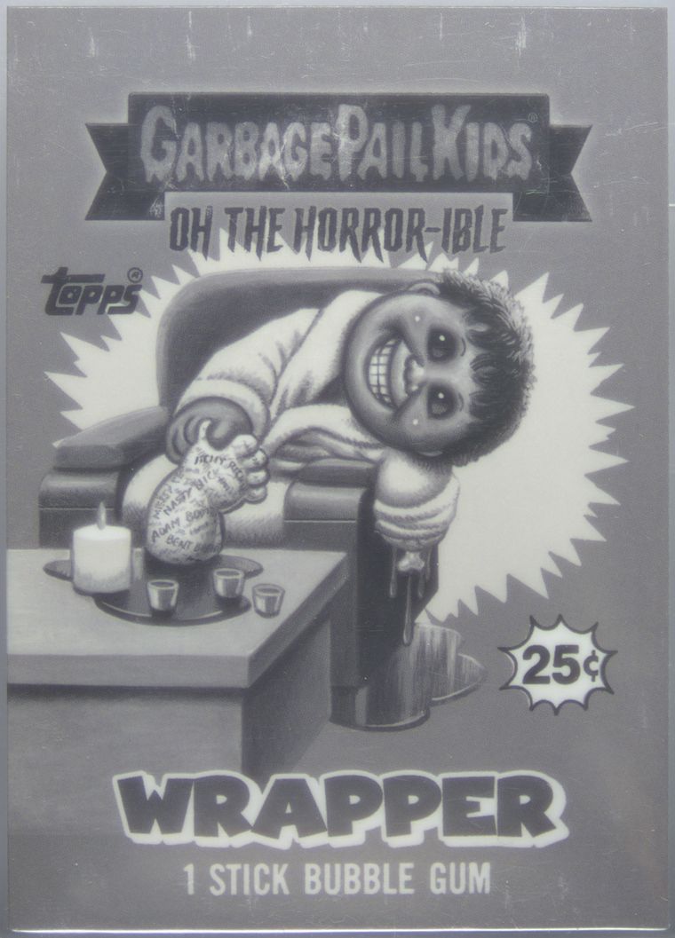 2024 Topps Garbage Pail Kids Oh The Horror-Ible Black & White #14 Wrapper front