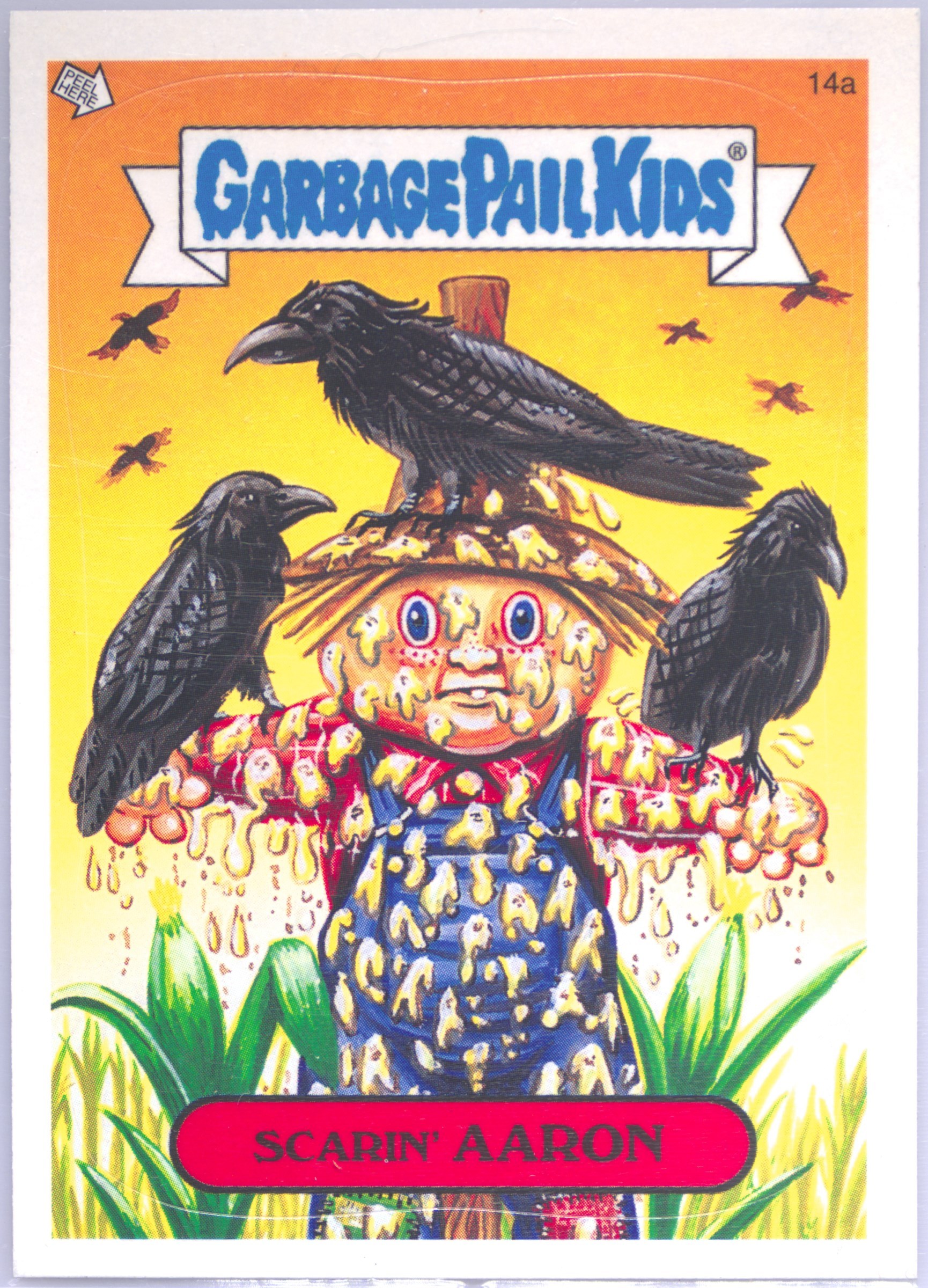2004 Topps Garbage Pail Kids Stickers Series 2 #14a Scarin' Aaron front
