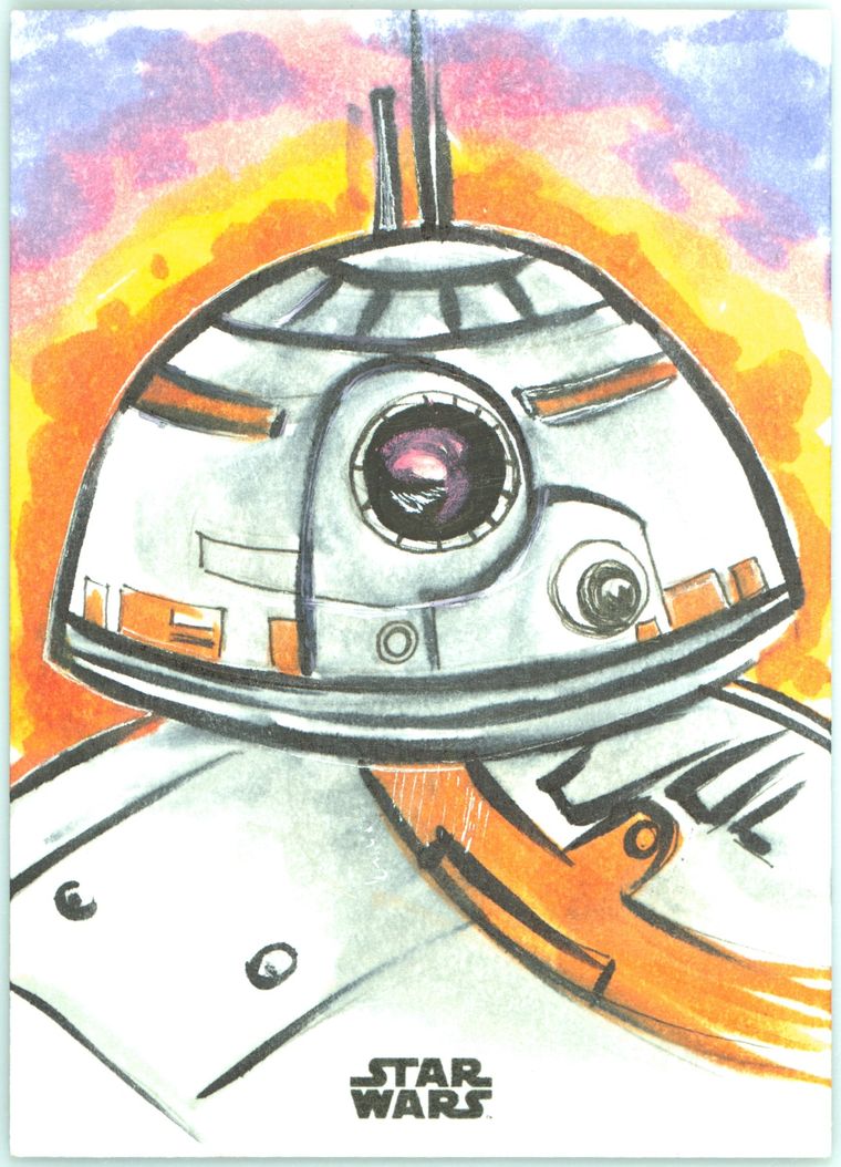 Topps - スケッチカード  Topps Finest Star Wars BB-8 Auction Prices Realized Non-Sport Cards 2018 Topps Finest