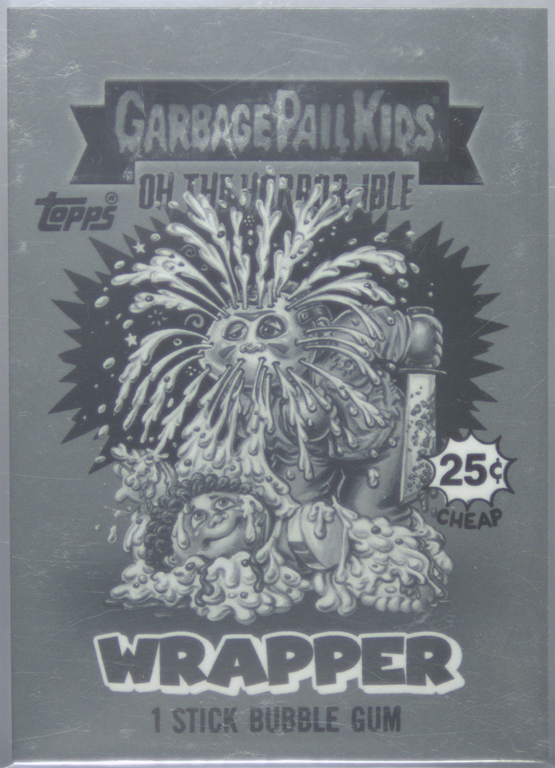 2024 Topps Garbage Pail Kids Oh The Horror-Ible Black & White #21 Wrapper front