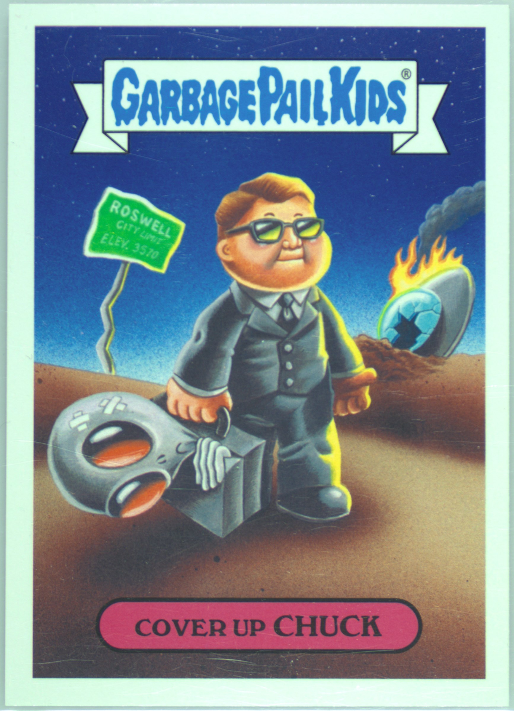 2016 Topps Garbage Pail Kids American As Apple Pie #42b Cover Up Chuck front
