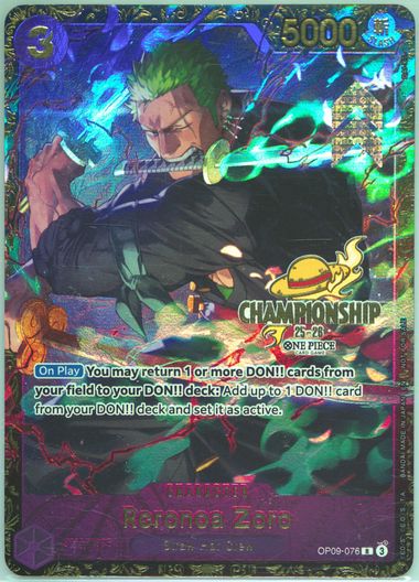 Auction Prices Realized Tcg Cards 2025 ONE PIECE PROMOS Roronoa Zoro