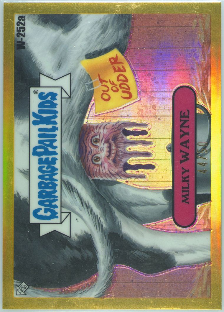2024 Topps Chrome Garbage Pail Kids Original Series 7 Where Are They Now Gold Refractor #w252a Milky Wayne front