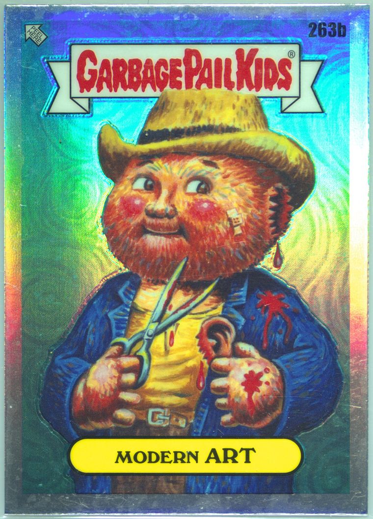 2024 Topps Chrome Garbage Pail Kids Original Series 7 Refractor #263b Modern Art front