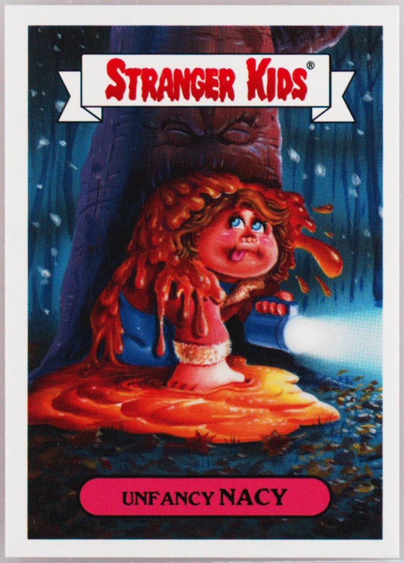 2018 Topps Garbage Pail Kids Stranger Kids Sticker #10a Unfancy Nacy front